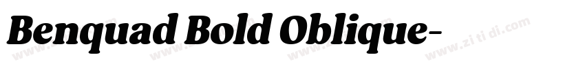 Benquad Bold Oblique字体转换